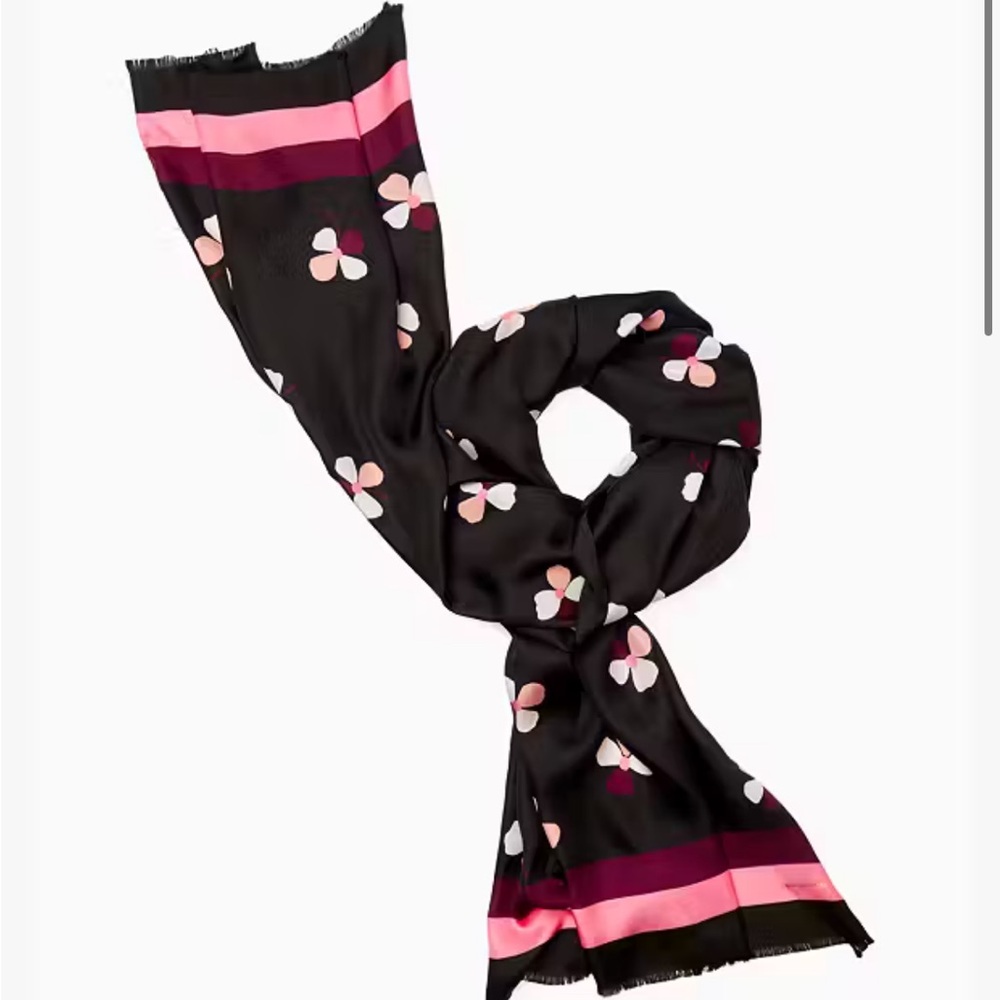 Kate spade Dusk Bud Silk Oblong Scarf